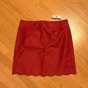 LOFT NWT Mauve Mini Skirt with Scalloped Hem Size 4P